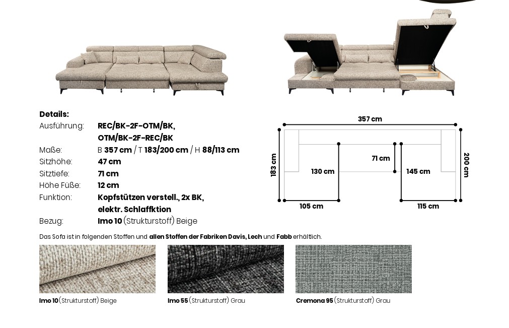 Eletra sofa - Afbeelding 2
