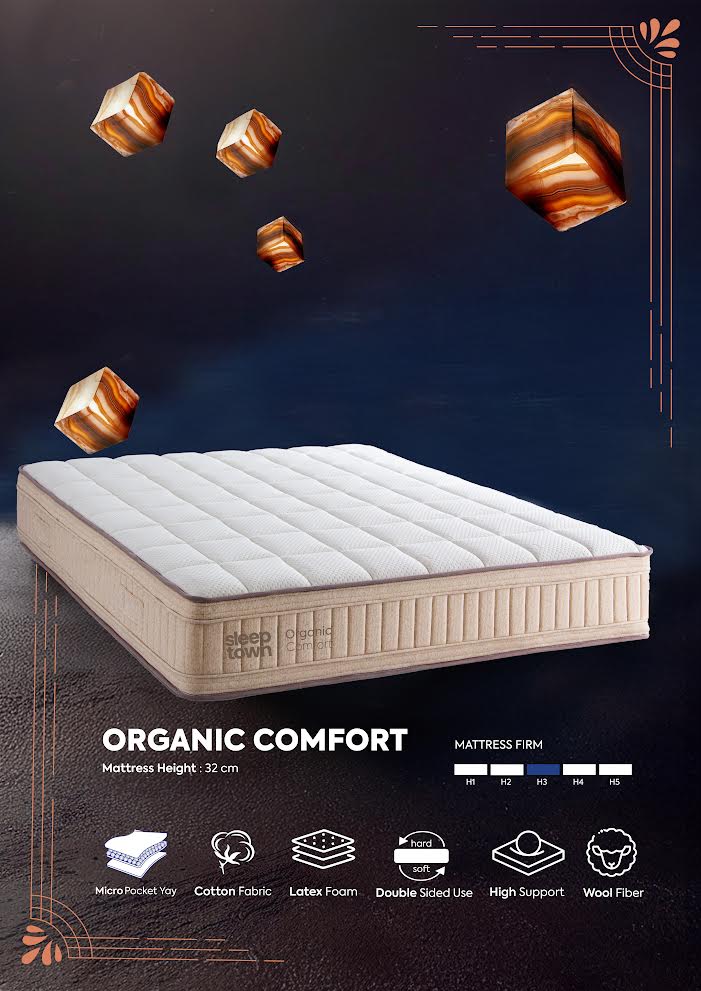 Organic Comfort Matras – 32 cm | Stevigheid H3 (Medium-Stevig)
