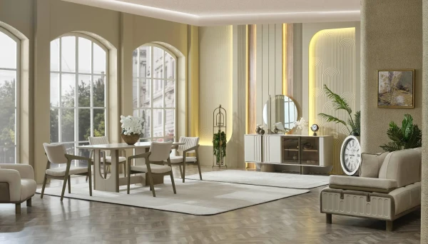 Verona eetkamer en sofa